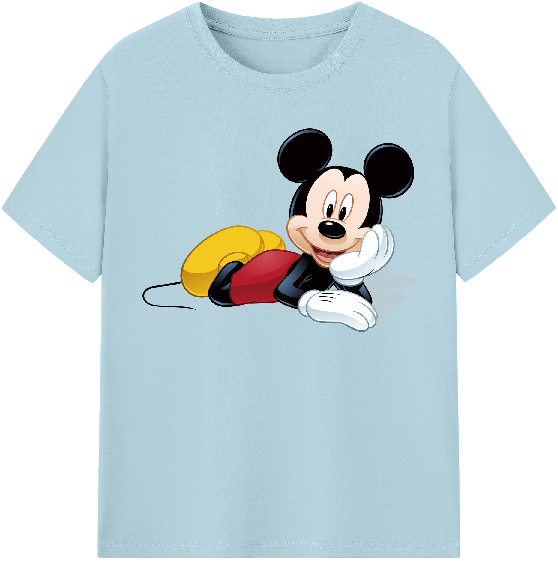 （画像用） ミッキーマウス Mickey Mouse 綿100％半袖Tシャツ（フロントプリント）